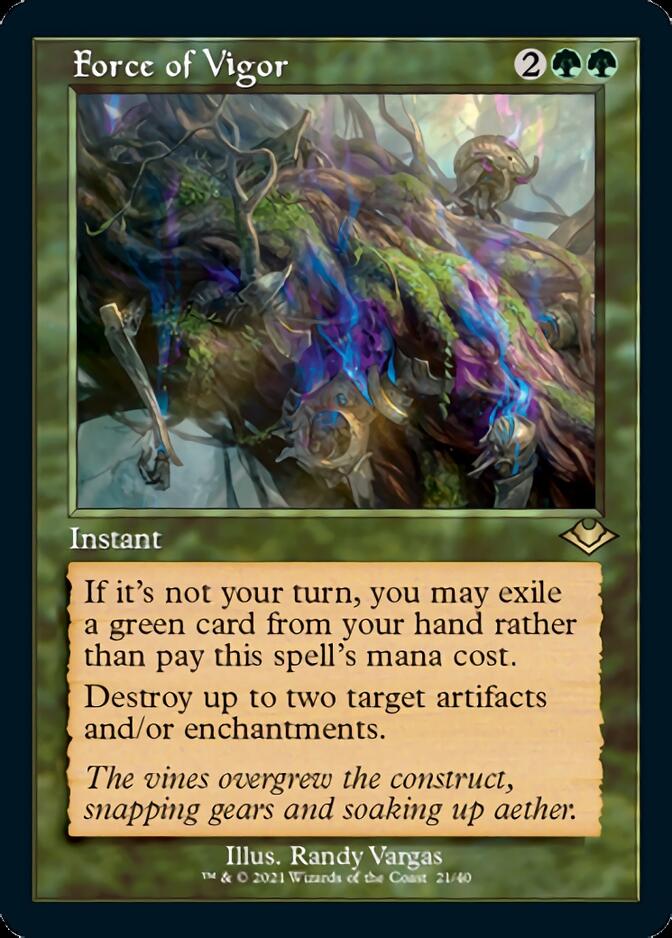 Force of Vigor (Retro Foil Etched) [Modern Horizons] - Destination Retro