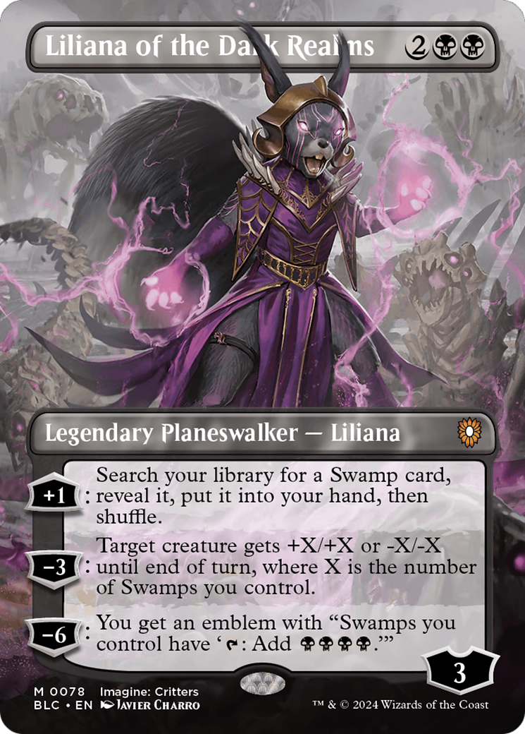 Liliana of the Dark Realms (Borderless) [Bloomburrow Commander] - Destination Retro