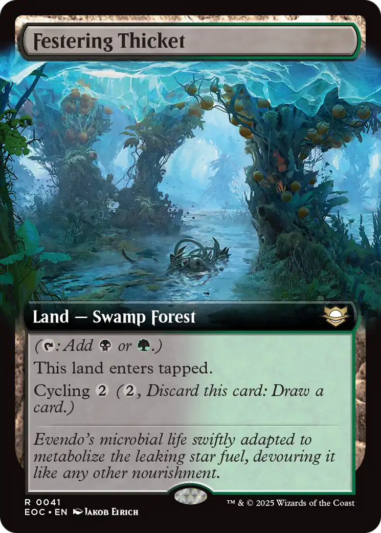 Festering Thicket (Extended Art) [Edge of Eternities Commander] - Destination Retro