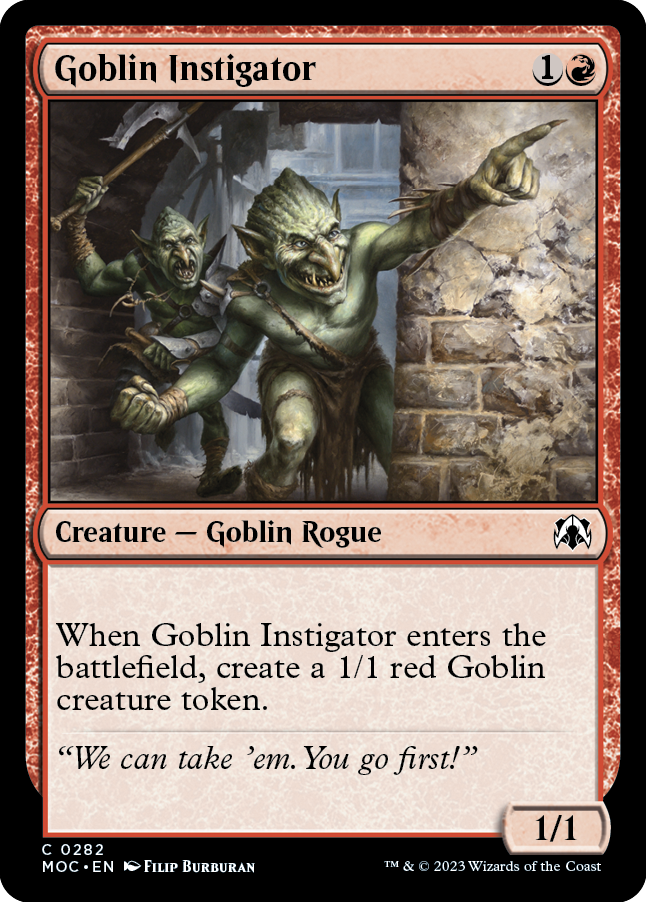 Goblin Instigator [March of the Machine Commander] - Destination Retro