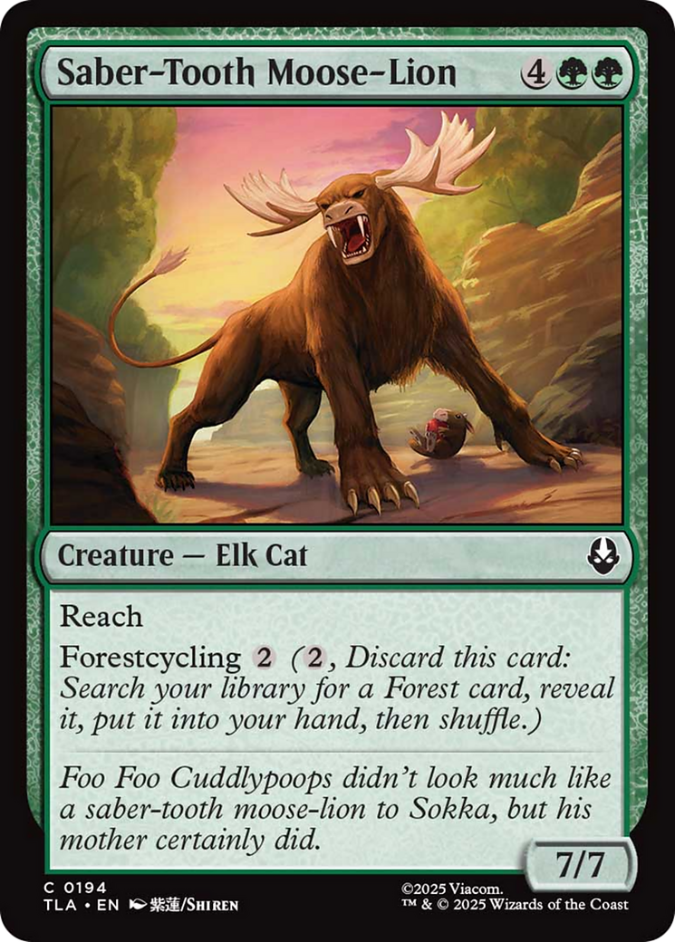 Saber-Tooth Moose-Lion [Avatar: The Last Airbender] - Destination Retro