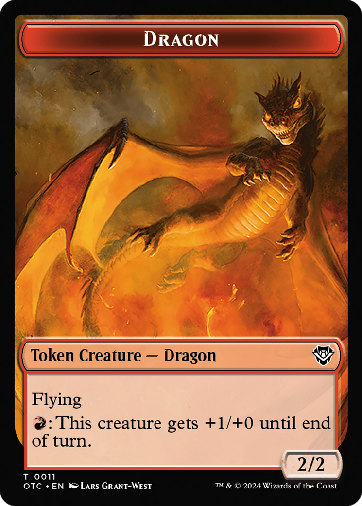 Dragon Egg // Dragon Double-Sided Token [Outlaws of Thunder Junction Commander Tokens] - Destination Retro