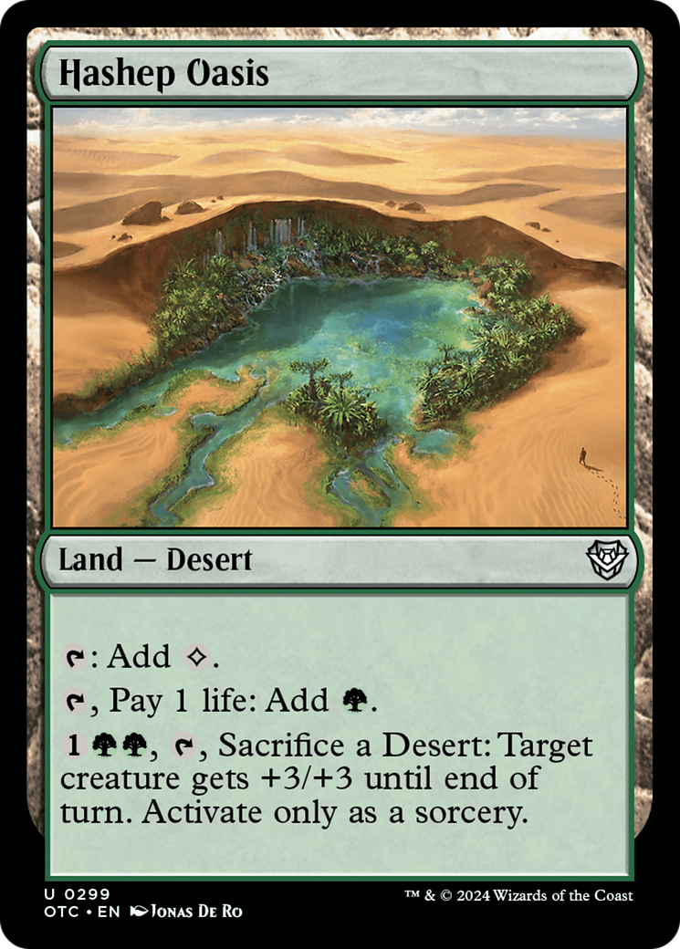 Hashep Oasis [Outlaws of Thunder Junction Commander] - Destination Retro