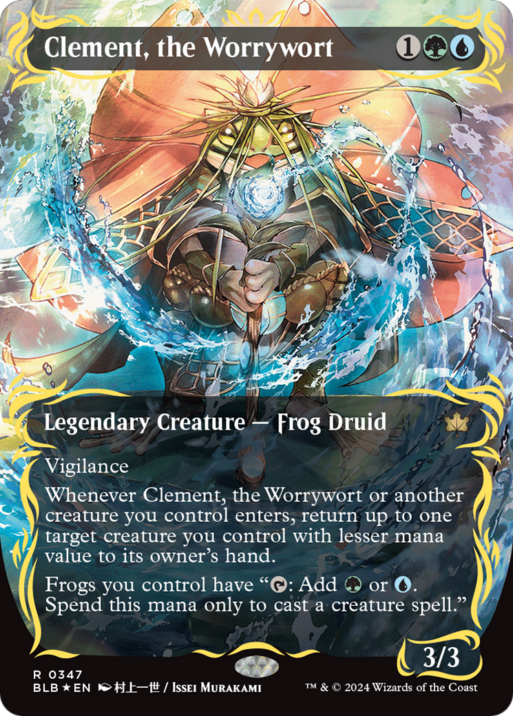 Clement, the Worrywort (Borderless) (Raised Foil) [Bloomburrow] - Destination Retro