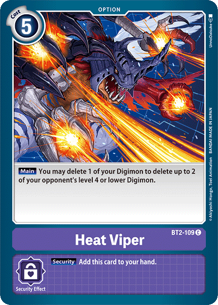 Heat Viper [BT2-109] [Release Special Booster Ver.1.0] - Destination Retro