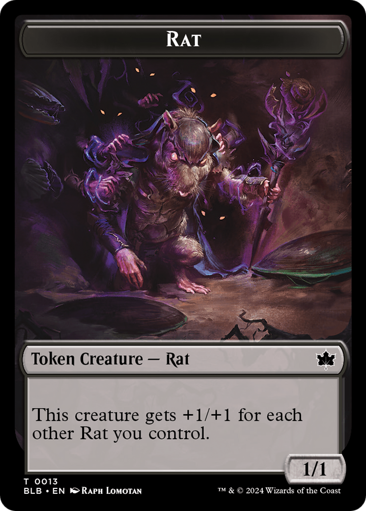 Rat // Splash Lasher Double-Sided Token [Bloomburrow Tokens] - Destination Retro