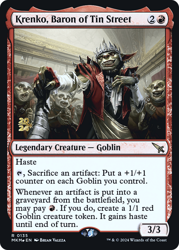 Krenko, Baron of Tin Street [Murders at Karlov Manor Prerelease Promos] - Destination Retro