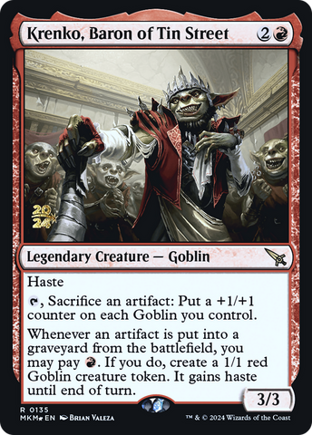 Krenko, Baron of Tin Street [Murders at Karlov Manor Prerelease Promos] - Destination Retro