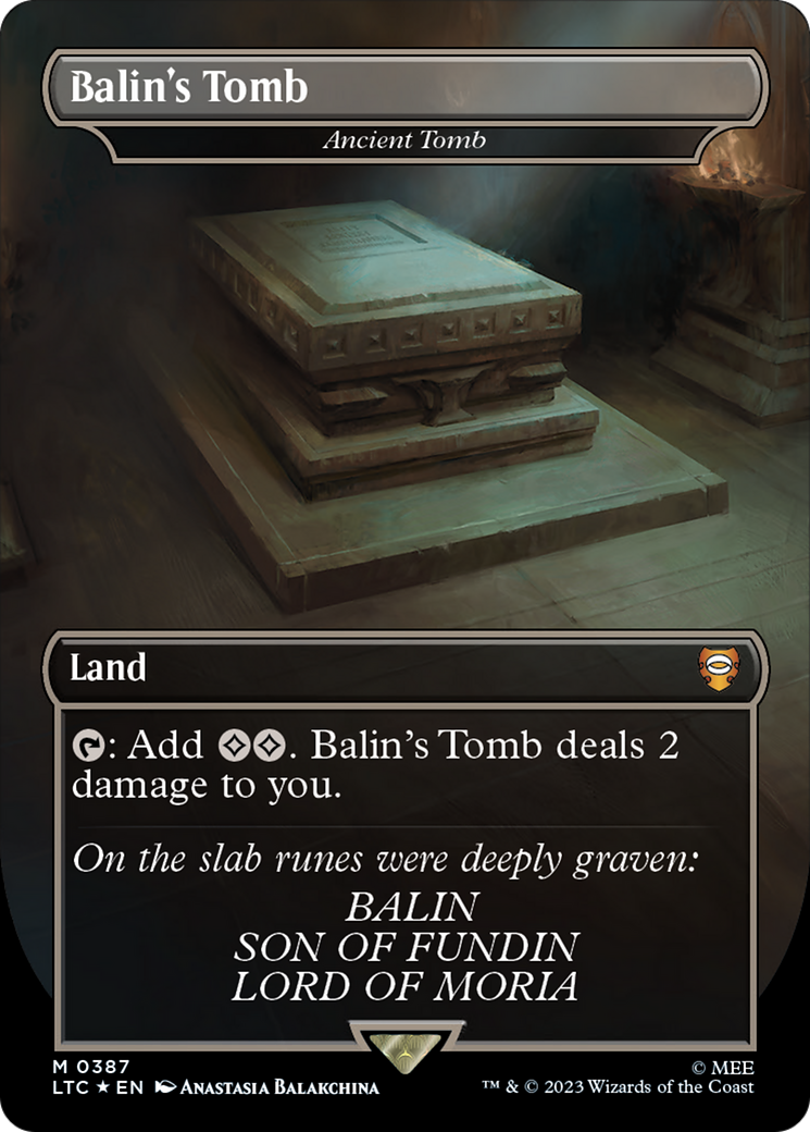 Balin's Tomb - Ancient Tomb (Surge Foil Realms and Relics) [The Lord of the Rings: Tales of Middle-Earth Commander] - Destination Retro