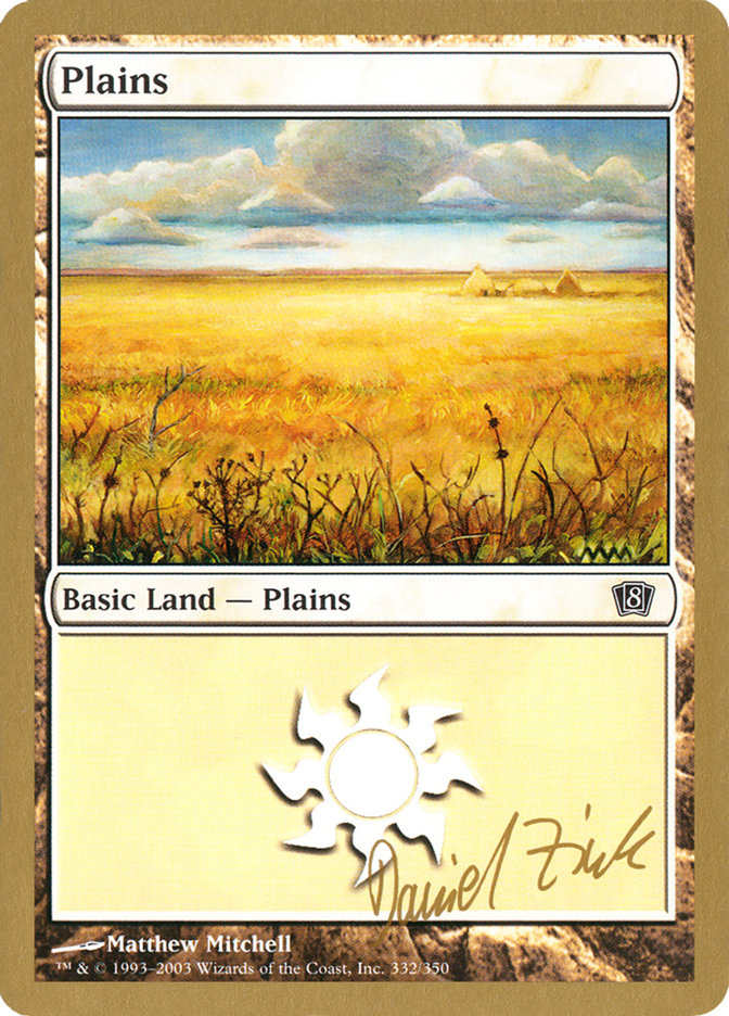 Plains (dz332) (Daniel Zink) [World Championship Decks 2003] - Destination Retro