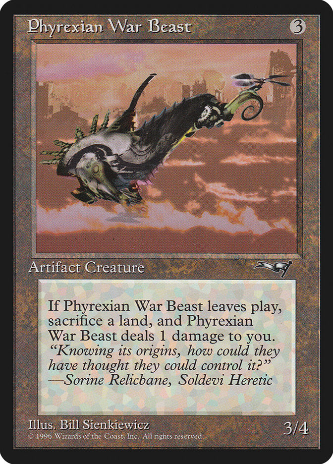 Phyrexian War Beast (Signature on Left) [Alliances] - Destination Retro