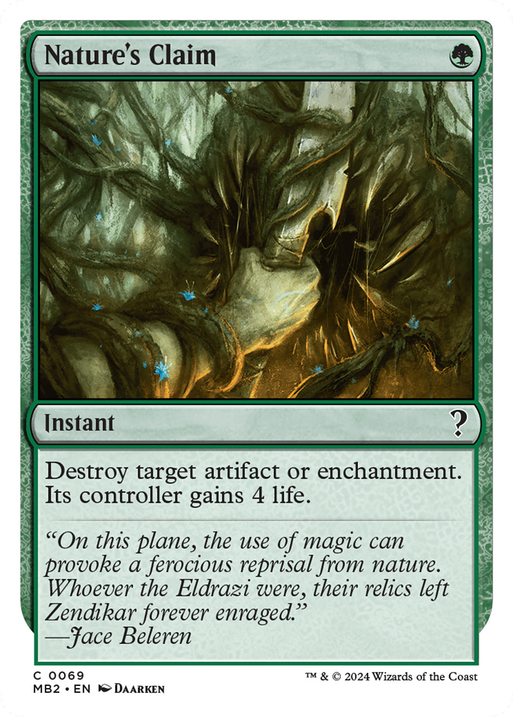 Nature's Claim (White Border) [Mystery Booster 2] - Destination Retro