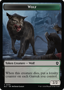 Human Soldier // Wolf (035) Double-Sided Token [Bloomburrow Commander Tokens] - Destination Retro