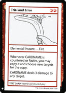 Trial and Error [Mystery Booster Playtest Cards] - Destination Retro