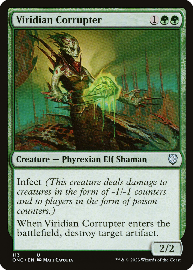 Viridian Corrupter [Phyrexia: All Will Be One Commander] - Destination Retro