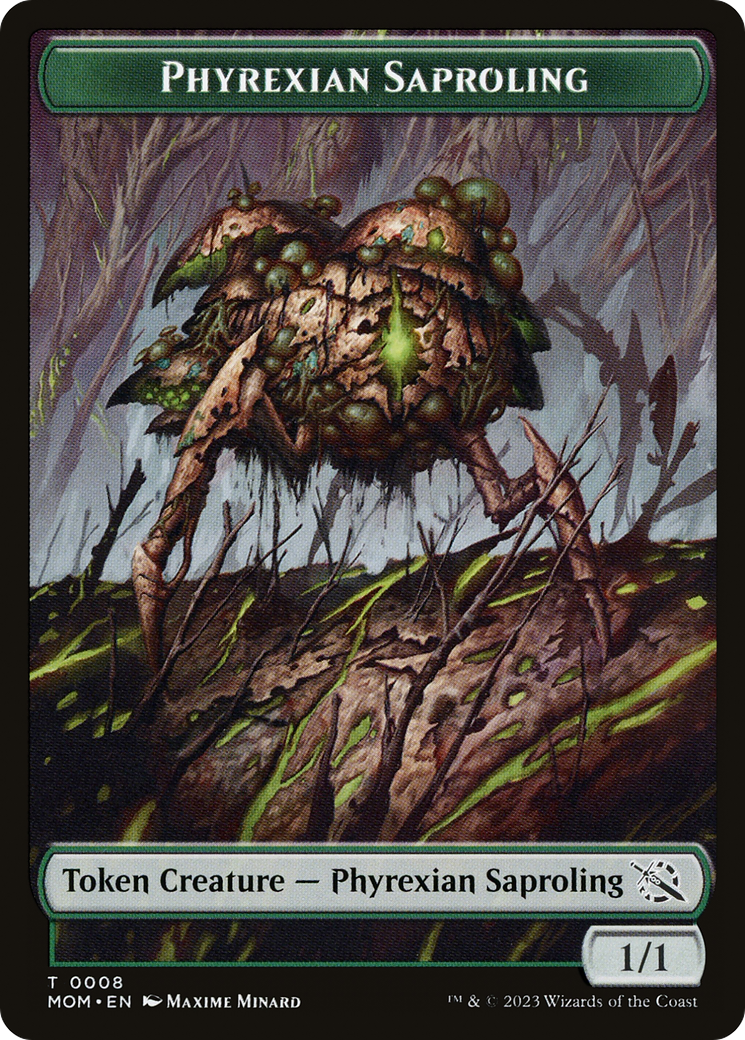 Treasure (20) // Phyrexian Saproling Double-Sided Token [March of the Machine Tokens] - Destination Retro