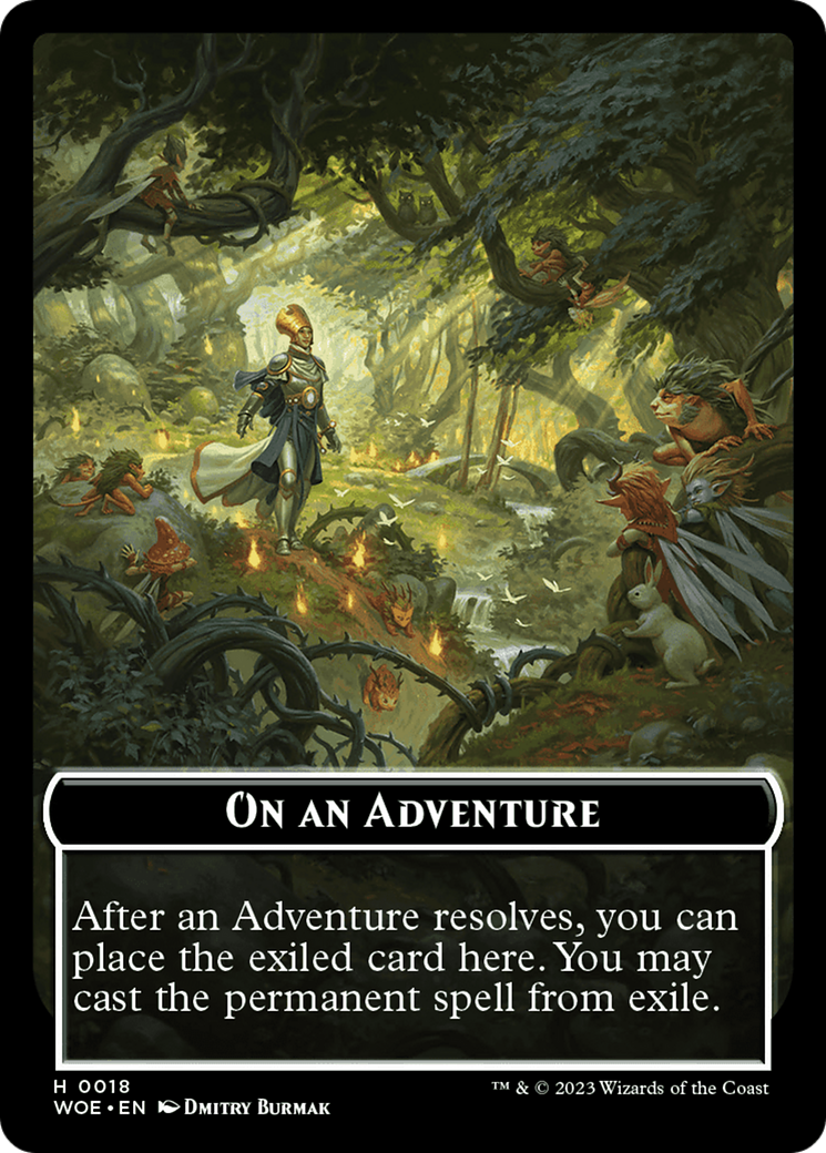 On an Adventure Emblem [Wilds of Eldraine Tokens] - Destination Retro