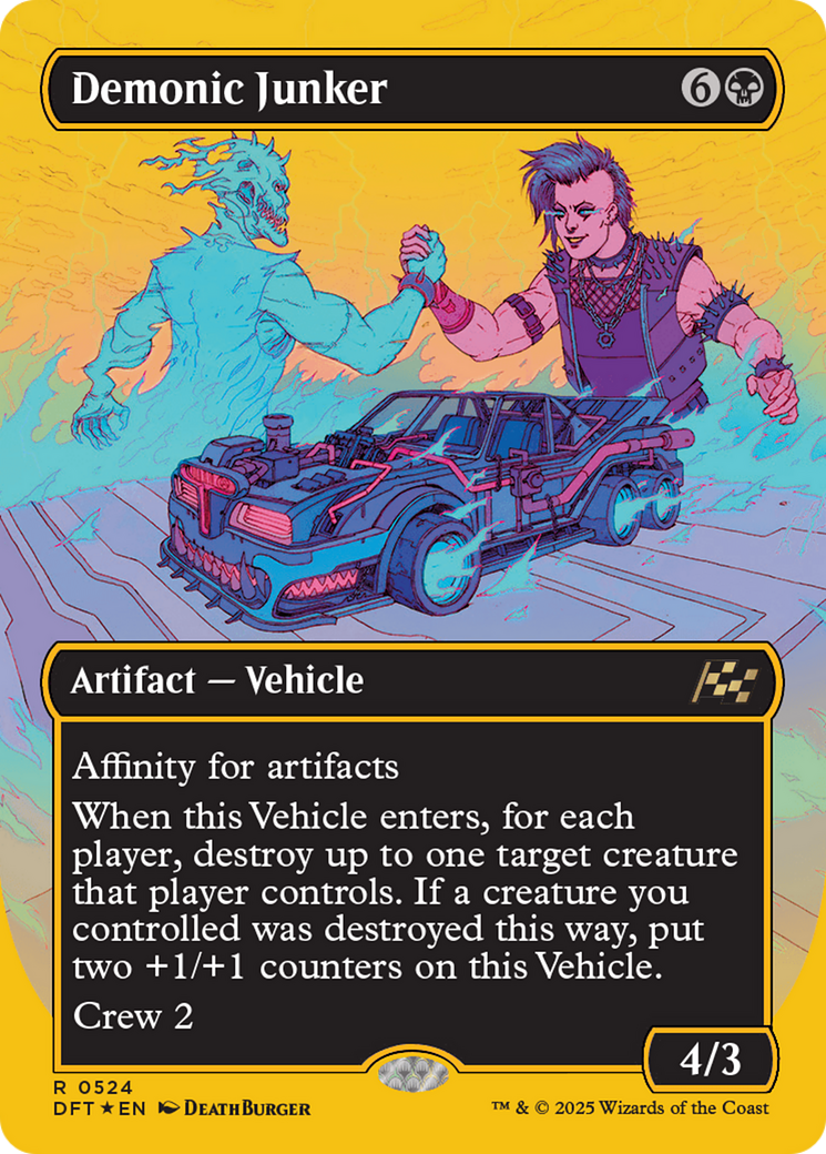 Demonic Junker (Borderless) (First-Place Foil) [Aetherdrift] - Destination Retro