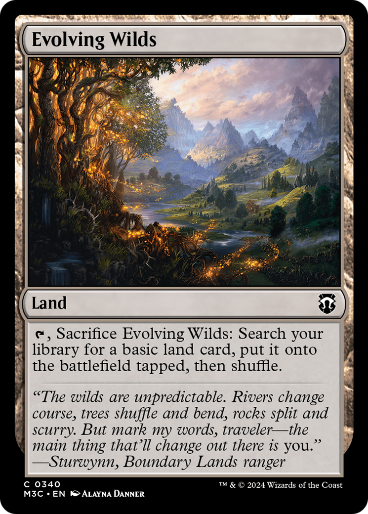 Evolving Wilds (Ripple Foil) [Modern Horizons 3 Commander] - Destination Retro