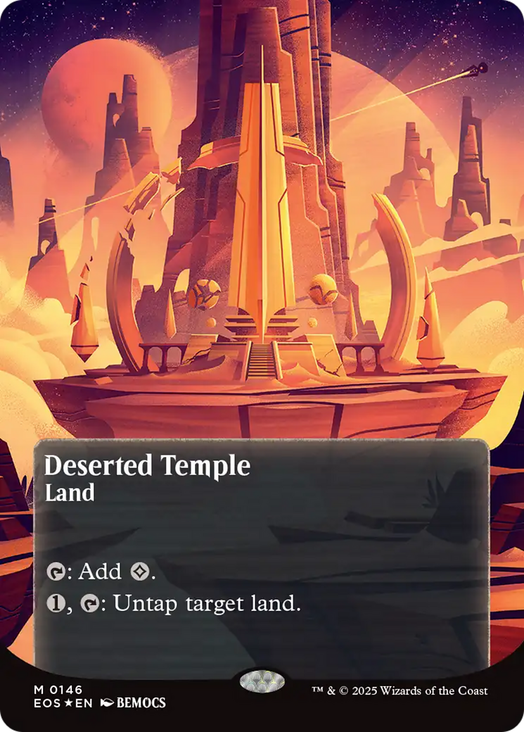 Deserted Temple (0146) (Borderless) (Galaxy Foil) [Edge of Eternities: Stellar Sights] - Destination Retro