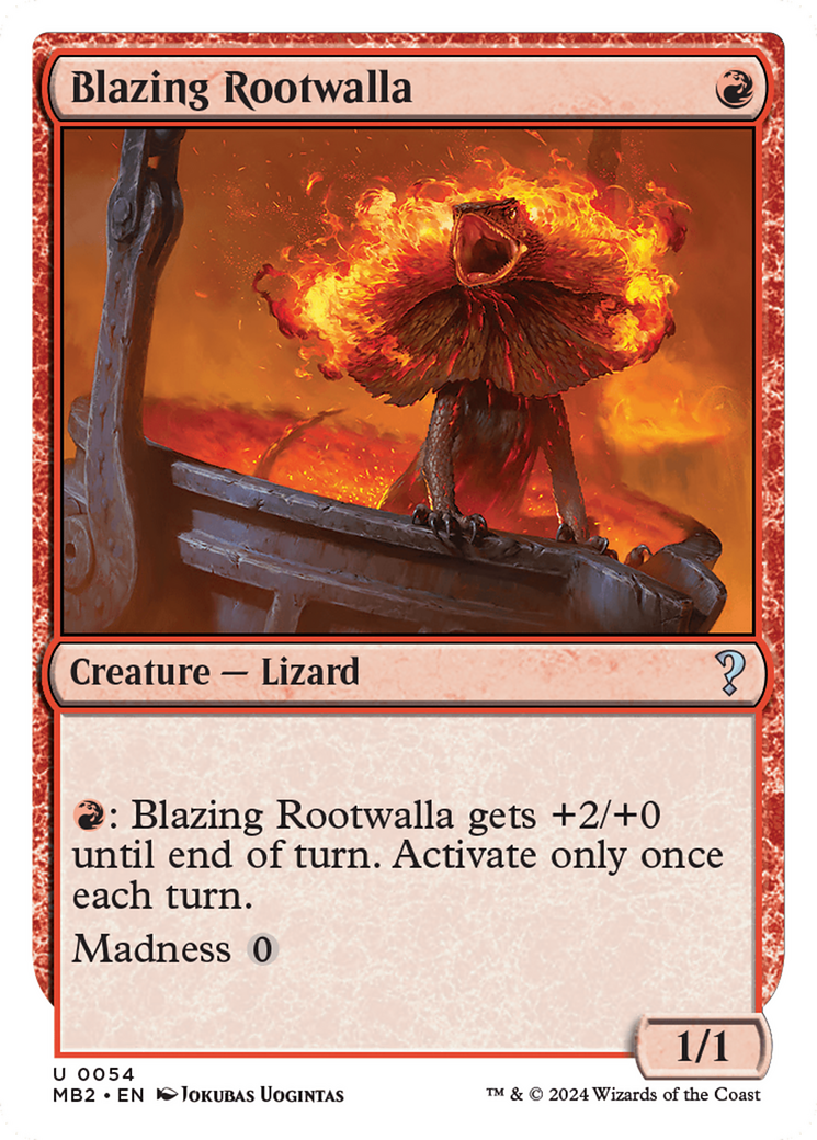 Blazing Rootwalla (White Border) [Mystery Booster 2] - Destination Retro