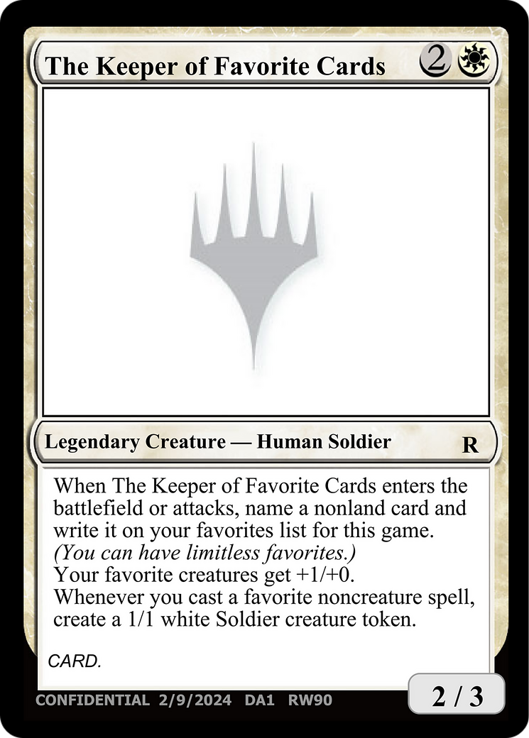 The Keeper of Favorite Cards [Unknown Event] - Destination Retro