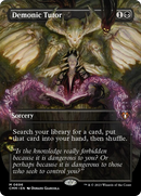 Demonic Tutor (Borderless Alternate Art) [Commander Masters] - Destination Retro
