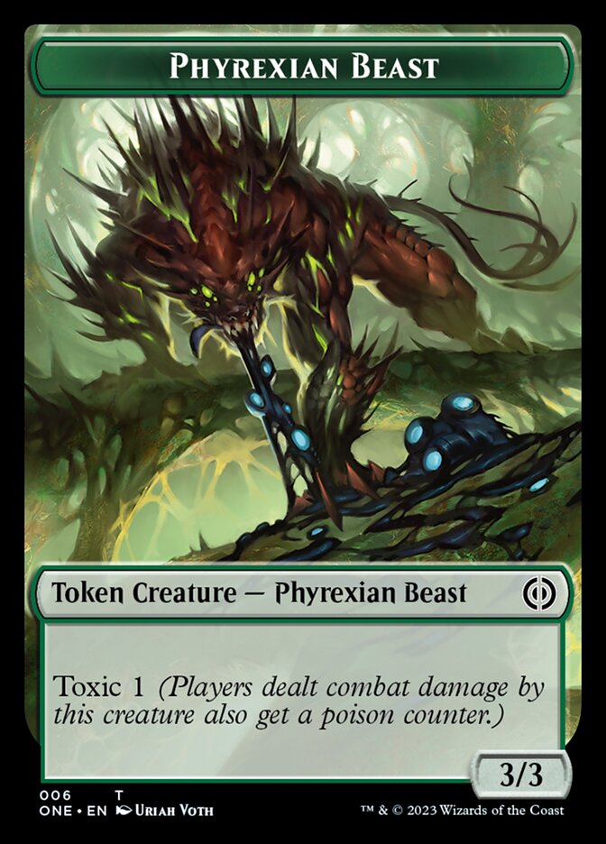 Phyrexian Mite (011) // Phyrexian Beast Double-Sided Token [Phyrexia: All Will Be One Tokens] - Destination Retro