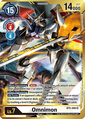 Omnimon [BT5-086] (Alternate Art - Tomotake Kinoshita) [Battle of Omni] - Destination Retro