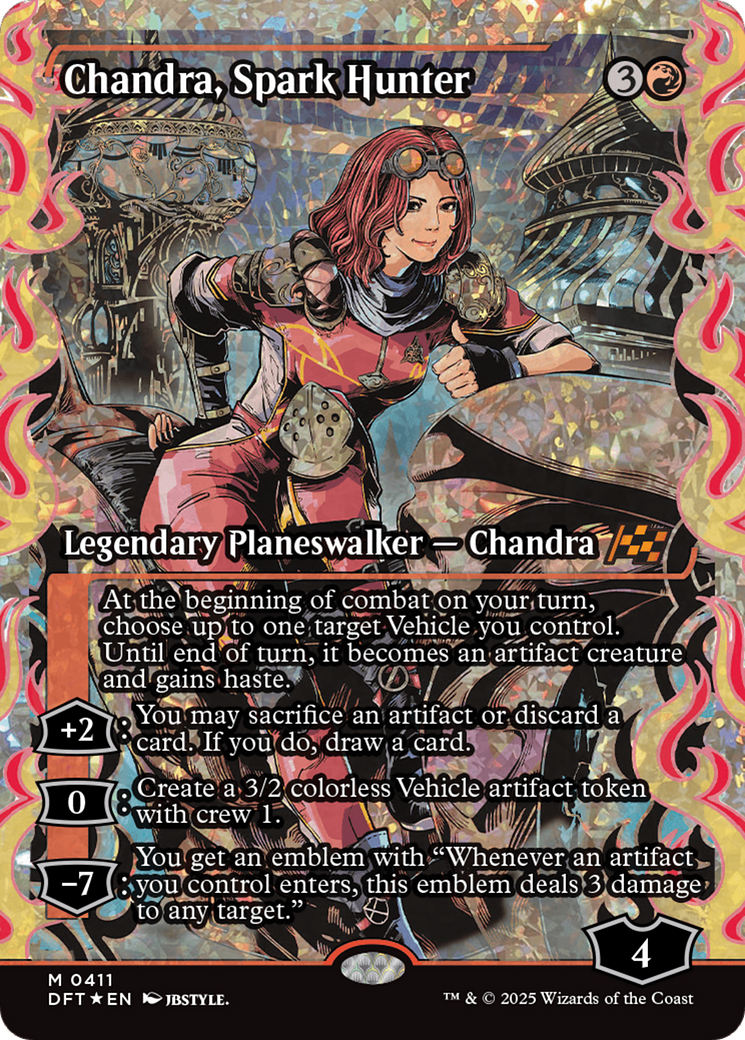 Chandra, Spark Hunter (Showcase) (Fracture Foil) [Aetherdrift] - Destination Retro