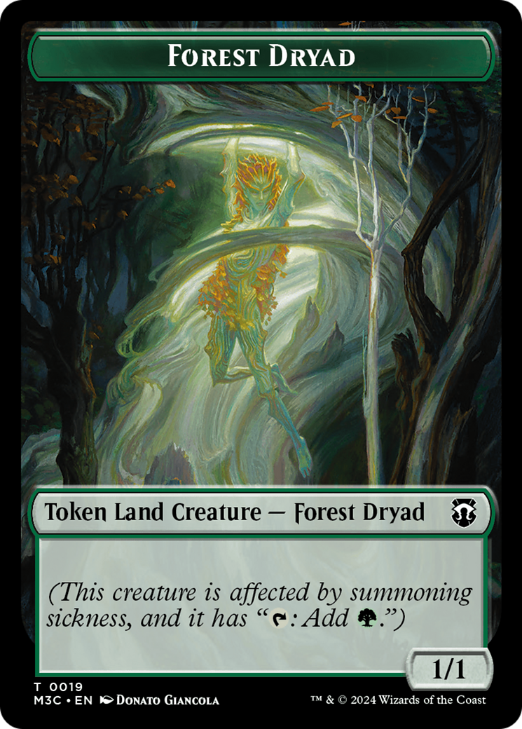 Forest Dryad // Vivien Reid Emblem Double-Sided Token [Modern Horizons 3 Commander Tokens] - Destination Retro