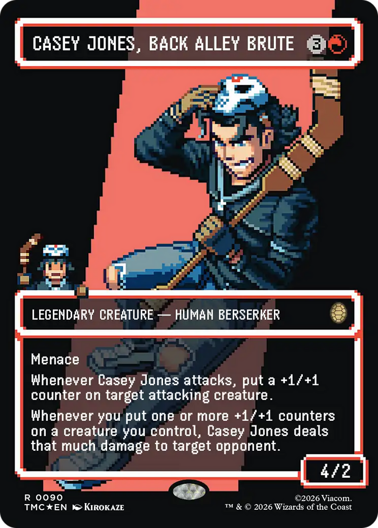 Casey Jones, Back Alley Brute (Borderless) (Surge Foil) [Teenage Mutant Ninja Turtles Commander] - Destination Retro