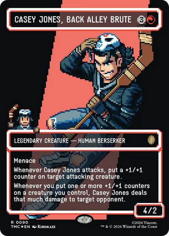 Casey Jones, Back Alley Brute (Borderless) (Surge Foil) [Teenage Mutant Ninja Turtles Commander] - Destination Retro