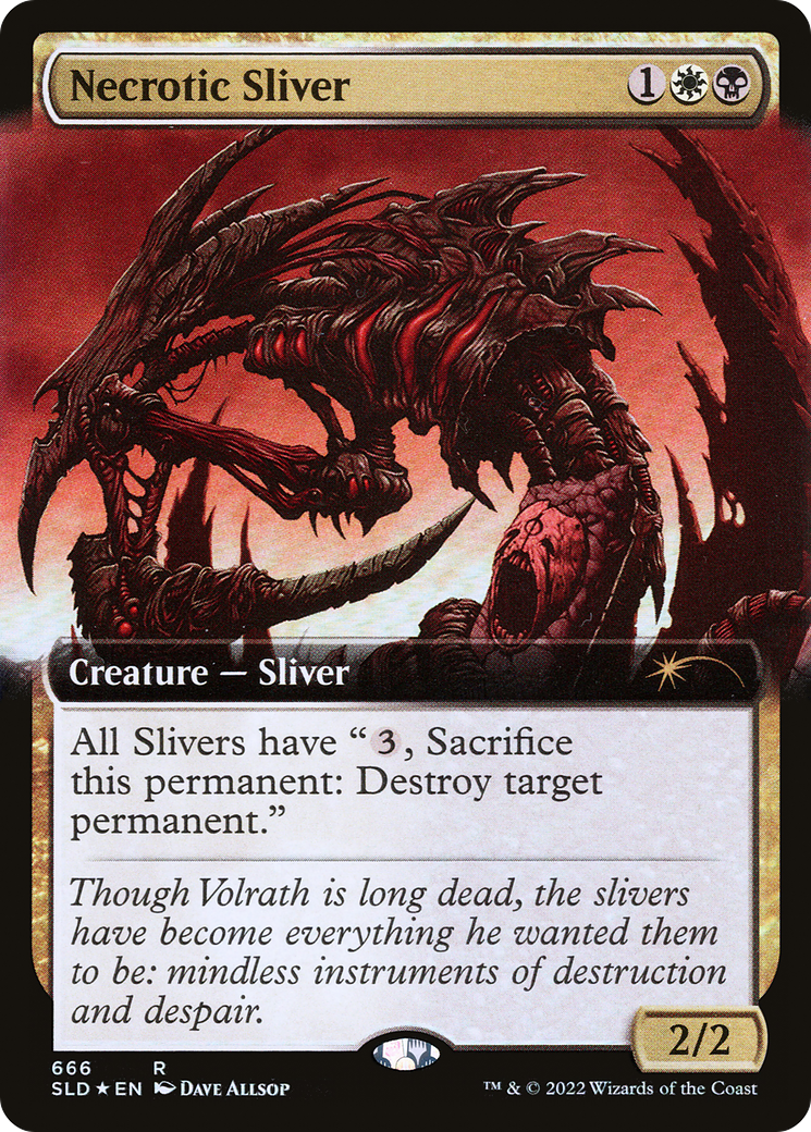Necrotic Sliver (Extended Art) [Secret Lair Drop Promos] - Destination Retro