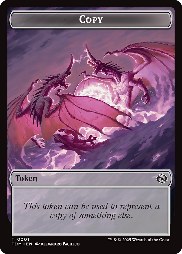 Karox Bladewing // Copy Double-Sided Token [Tarkir: Dragonstorm Commander Tokens] - Destination Retro