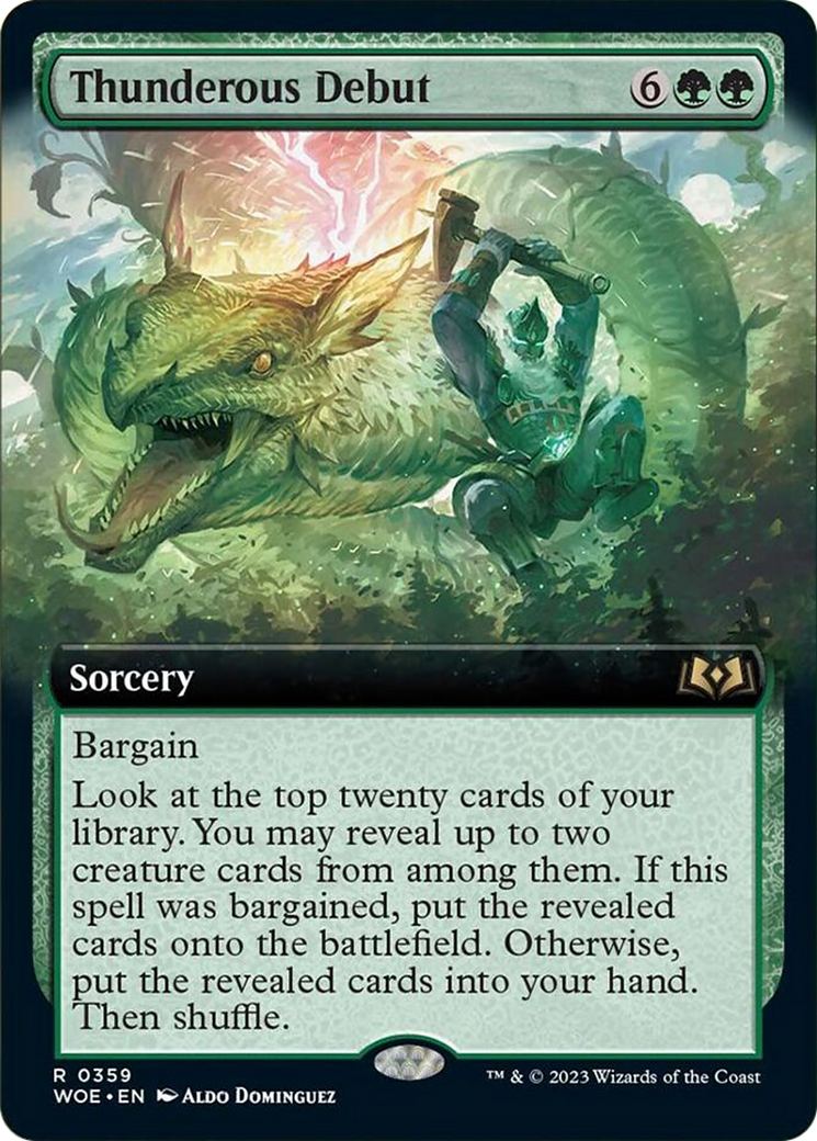 Thunderous Debut (Extended Art) [Wilds of Eldraine] - Destination Retro