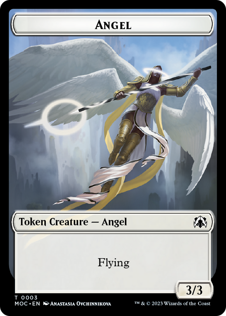 Angel (3) // Demon Double-Sided Token [March of the Machine Commander Tokens] - Destination Retro