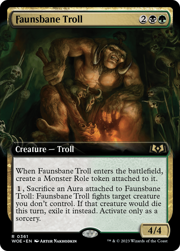 Faunsbane Troll (Extended Art) [Wilds of Eldraine] - Destination Retro