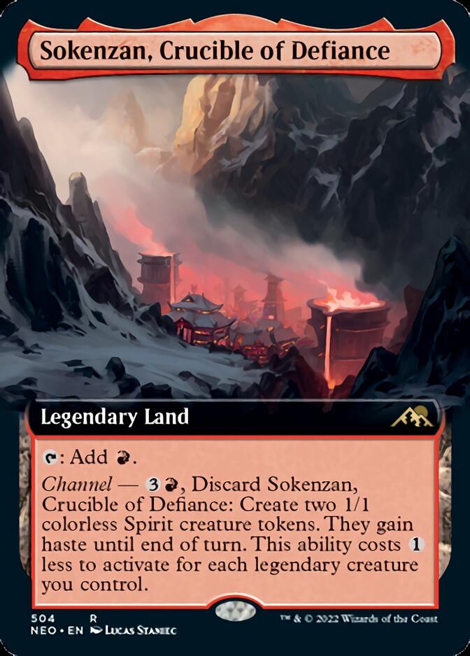 Sokenzan, Crucible of Defiance (Extended Art) [Kamigawa: Neon Dynasty] - Destination Retro