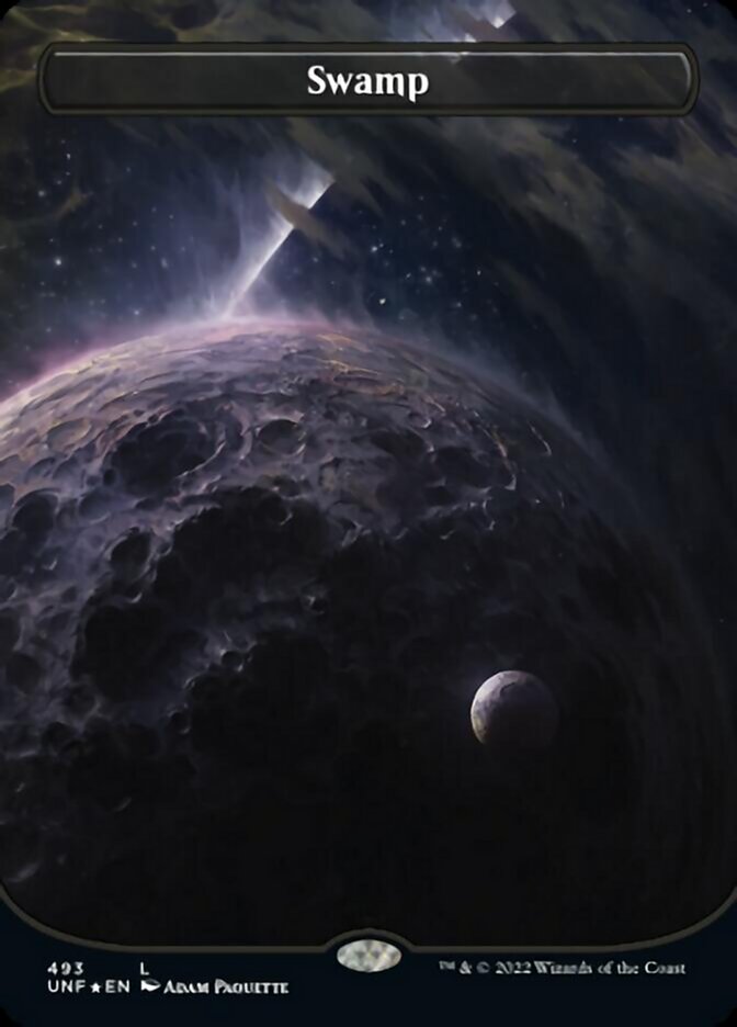 Swamp (493) (Orbital Space-ic Land) (Galaxy Foil) [Unfinity] - Destination Retro