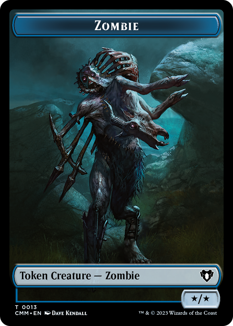 Spirit (0039) // Zombie (0013) Double-Sided Token [Commander Masters Tokens] - Destination Retro