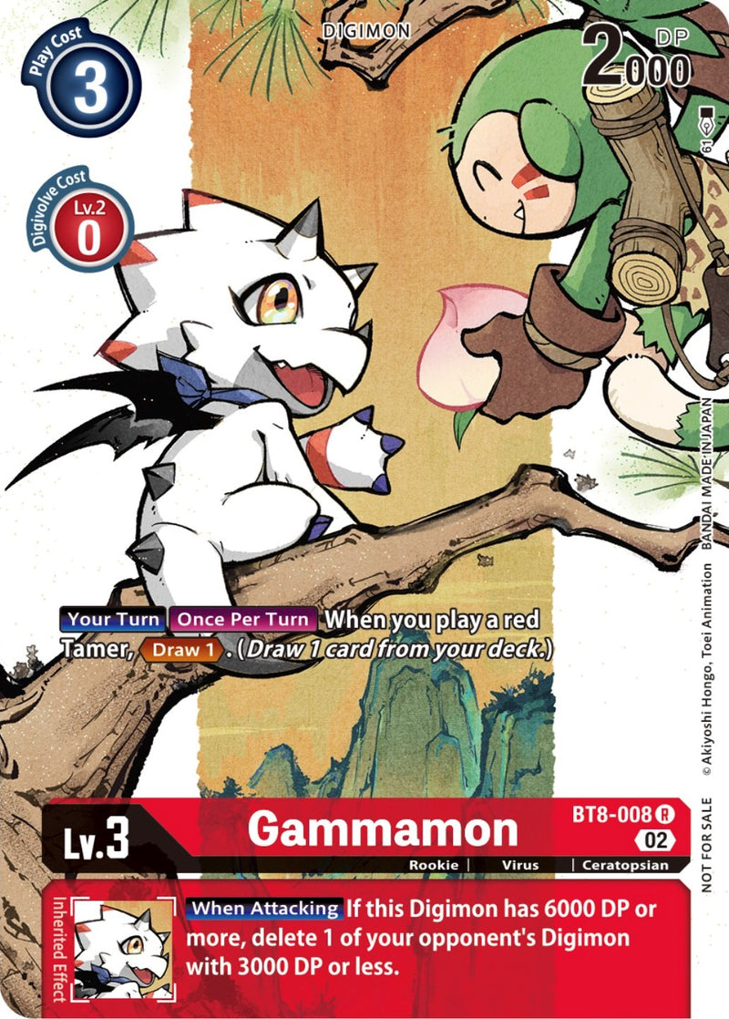 Gammamon [BT8-008] (Digimon Illustration Competition Promotion Pack) [New Awakening Promos] - Destination Retro