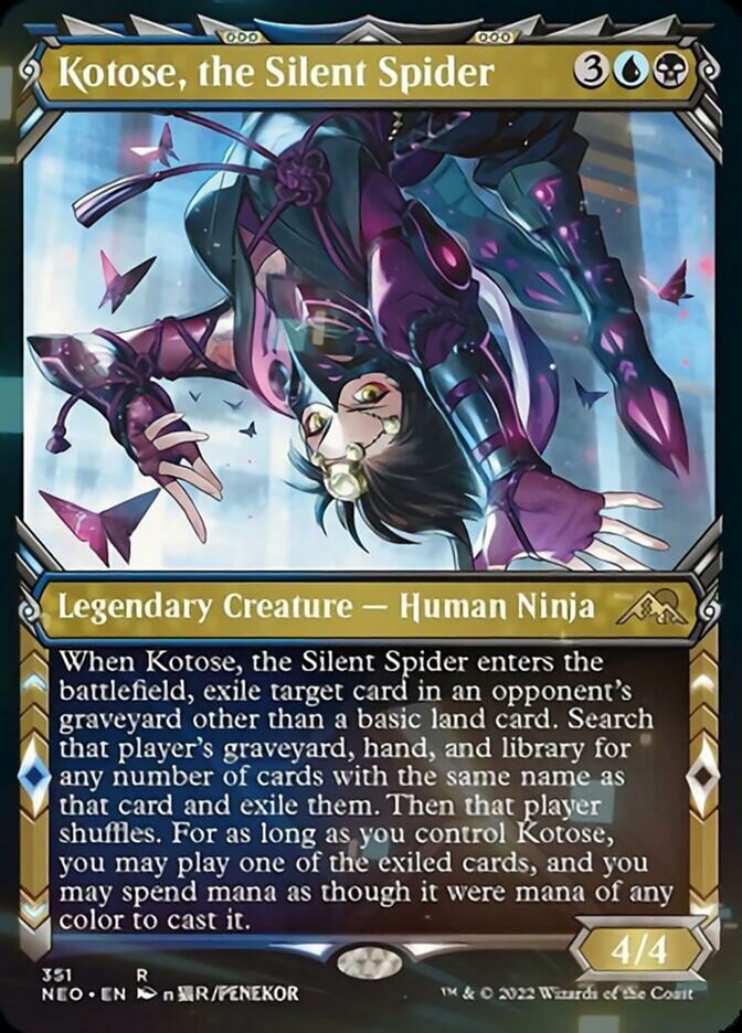 Kotose, the Silent Spider (Showcase Ninja) [Kamigawa: Neon Dynasty] - Destination Retro