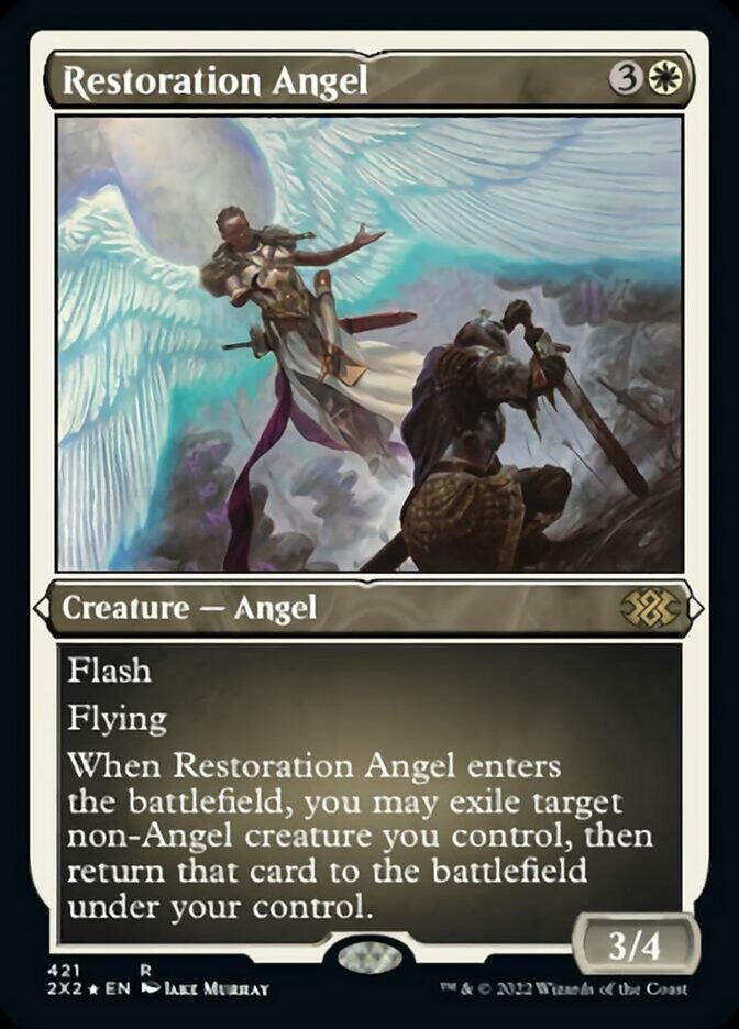 Restoration Angel (Foil Etched) [Double Masters 2022] - Destination Retro