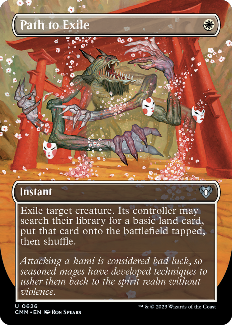 Path to Exile (Borderless Alternate Art) [Commander Masters] - Destination Retro