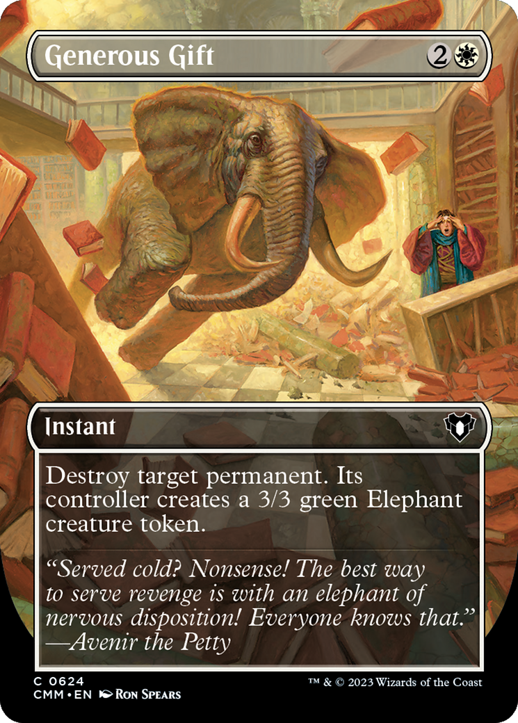 Generous Gift (Borderless Alternate Art) [Commander Masters] - Destination Retro