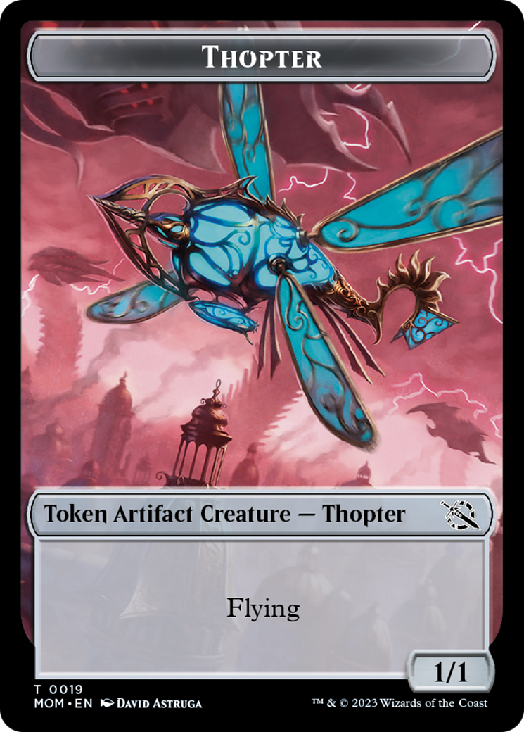 Thopter // Beast Double-Sided Token [March of the Machine Commander Tokens] - Destination Retro