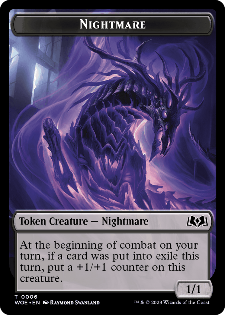 Nightmare // Food (0012) Double-Sided Token [Wilds of Eldraine Tokens] - Destination Retro
