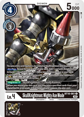SkullKnightmon: Mighty Axe Mode [BT10-061] [Xros Encounter] - Destination Retro