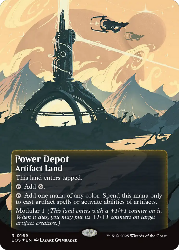 Power Depot (0169) (Borderless) (Galaxy Foil) [Edge of Eternities: Stellar Sights] - Destination Retro